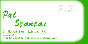 pal szantai business card